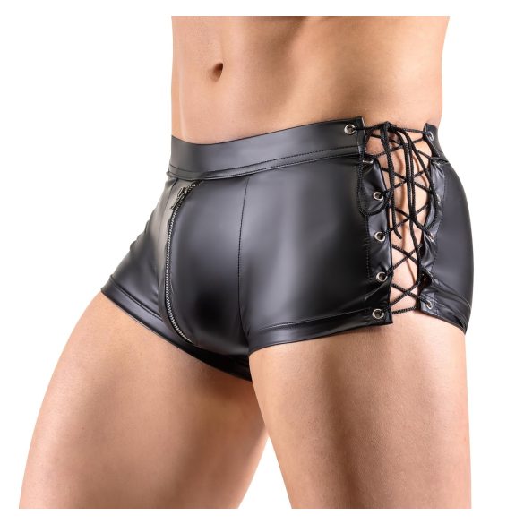 Svenjoyment - Matt-Boxershorts mit seitlicher Schnürung (Schwarz) - L