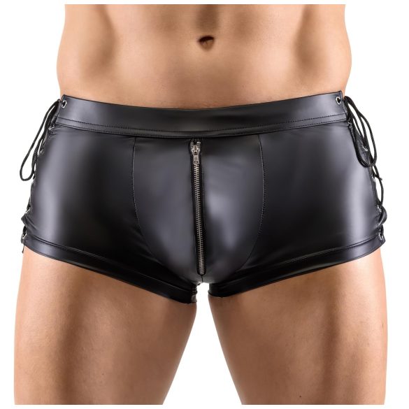 Svenjoyment - Matt-Boxershorts mit seitlicher Schnürung (Schwarz) - XL