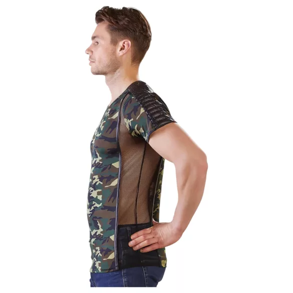 NEK - Tarnfarbenes Herren T-Shirt (Grün-Braun) - 2XL