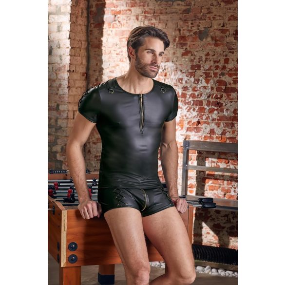 NEK - Mattes Herren-Shirt mit kurzen Ärmeln (schwarz) - L