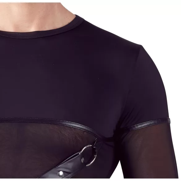 NEK - Langarmshirt mit Kreuzträger für Herren (schwarz)