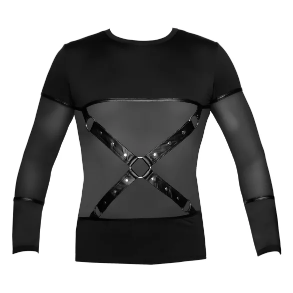 NEK - Langarmshirt mit Kreuzträger für Herren (schwarz)