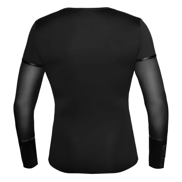 NEK - Langarmshirt mit Kreuzträger für Herren (schwarz) - M