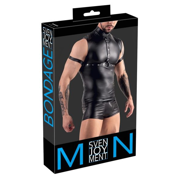 Svenjoyment - Ärmelloses Herren-Top mit Brustgeschirr (schwarz) - M