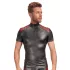 NEK - Herren-Shirt mit roten Einsätzen und Reißverschluss (schwarz) - XL
