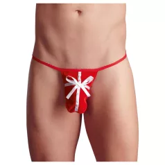 Geschenk Weihnachts-String in Rot für Männer (S-L)