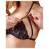 Cottelli - Offenes Spitzen-Set (schwarz) - XL