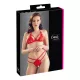 Cottelli - offenes Spitzen-BH-Set (rot)