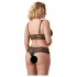 Cottelli Plus Size - Spitzen-BH-Set (schwarz) - XXL