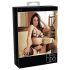 Abierta Fina - Glänzendes Spitzenzauber-BH-Set (Schwarz) - XL