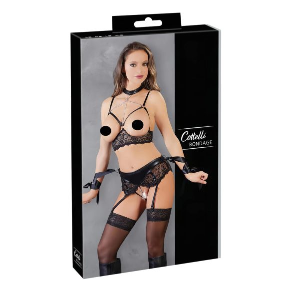 Cottelli Bondage - Verführerisches Spitzen-Set (5-teilig)