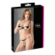 Cottelli - Funkelndes besticktes BH-Set (schwarz) - M