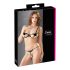 Cottelli - Glänzendes besticktes BH-Set (Schwarz) - L