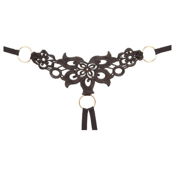 Cottelli - Funkelndes besticktes BH-Set (schwarz) - L