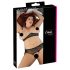 Cottelli Plus Size - Perlen-BH-Set (schwarz) - 2XL