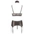 Cottelli Bondage - Glänzendes Spitzenwäsche-Set (4-teilig)