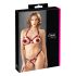 Cottelli - offenes BH-Set mit Metallring (rot)
