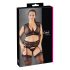 Cottelli Plus Size - Strass und Spitze Dessous Set (schwarz)