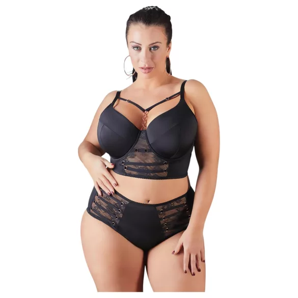 Cottelli Plus Size - Spitzen-BH mit Trägern (schwarz)