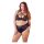 Cottelli Plus Size - Kreuzträger-BH und Slip (Schwarz) - 85E/L
