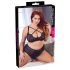 Cottelli Plus Size - Kreuzträger-BH und Slip (Schwarz) - 85E/L