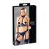 Cottelli Bondage - Glänzendes Hebeset mit Fesseln (schwarz) - XL
