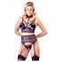 Cottelli Bondage - Spitzen-Set mit Handschellen (schwarz) - L