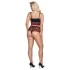Cottelli Curvies - Florales Spitzenwäsche-Set (Schwarz) - 2XL
