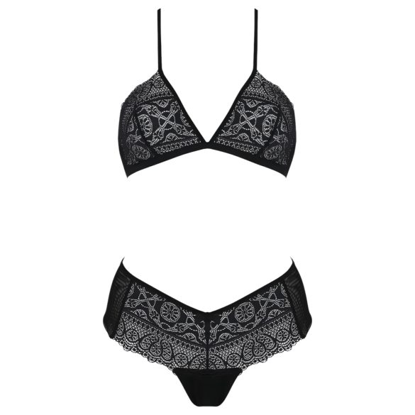 Passion Eco Kerria - Spitzen-Bikini-Set (schwarz)