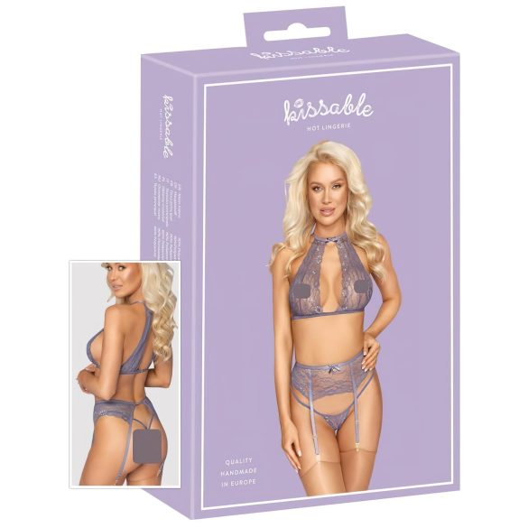 Kissable - Spitzen-Wäsche-Set (lila) - L/XL