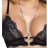 Abierta Fina - Offenes Spitzen-BH-Set (Schwarz) - L