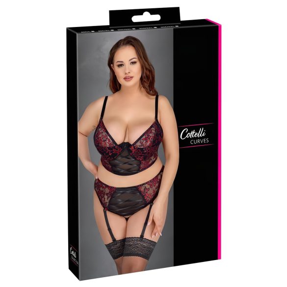 Cottelli Plus Size - BH-Set (rot) - 90C/XL