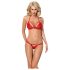 Obsessive 838-SET-3 - Rotes Spitzen-BH-Set mit Riemen