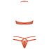 Obsessive 838-SET-3 - Rotes Spitzen-BH-Set mit Riemen - L/XL