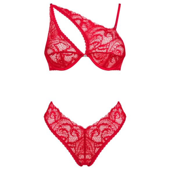 Obsessive Atenica - Rotes Kreuzträger-Dessous-Set - M/L