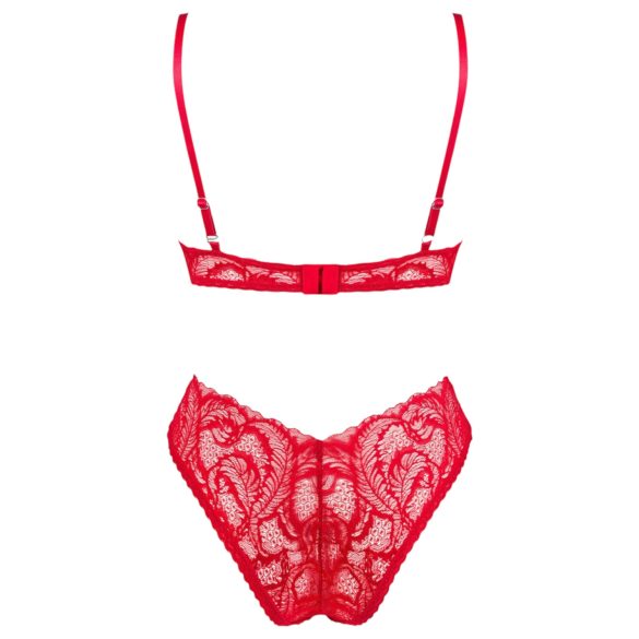 Obsessive Atenica - Rotes Kreuzträger-Dessous-Set - M/L
