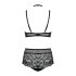 Obsessive Elizenes - Muster, transparentes BH-Set (schwarz)