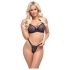 Cottelli Party - Schnürkorsett-Set (schwarz) - 85C/L