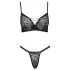 Cottelli Party - Schnür-BH-Set (schwarz) - 85C/L