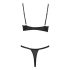 Cottelli Party - Schnürkorsett-Set (schwarz) - 85C/L