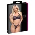 Cottelli Party - Schnür-BH-Set (schwarz) - 85C/L