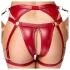 Cottelli Bondage - Glänzendes BH-Set & Handschellen (Rot) - L
