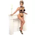 Abierta Fina - Offenes Kettendessous-Set (Schwarz)