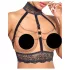 Abierta Fina - Offenes Kettendessous-Set (Schwarz)