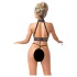 Abierta Fina - Offenes Kettendessous-Set (Schwarz)
