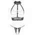 Abierta Fina - Offenes Kettendessous-Set (Schwarz) - L