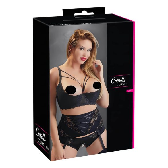 Cottelli Plus Size - Träger-BH mit Ringdetails (schwarz) - 95D