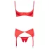 Cottelli - Herz-Offene Hebe-BH-Set (Rot) - 80C/M
