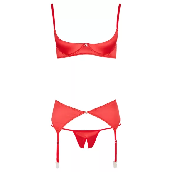 Cottelli - Herz-Offene Hebe-BH-Set (Rot) - 85C/L