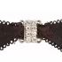 Abierta Fina - Glänzendes Schmuck-Dessous-Set (schwarz)